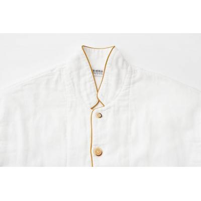 ふるさと納税 京都市 【大東寝具工業】京和晒綿紗 ガーゼパジャマ 2重合わせ 白　男女兼用サイズ(マスタード　L) |  | 03