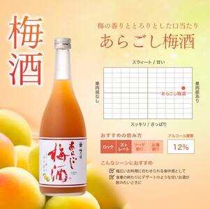 梅乃宿　あらごし梅酒　１８００ｍｌ／濃厚　デザート梅酒　果実たっぷり　葛城市　人気　おいしい