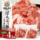 【ふるさと納税】ブランド豚「ばんぶぅ」小分け 切り落とし 選べる 1kg 2kg 4kg 冷凍便 1キロ たっぷり 豚肉 豚切り落とし 豚切落し 豚こま切れ 豚小間切れ 豚細切れ 豚こまぎれ ぶた肉 ブタ肉 国産 茨城県産 ギフト プレゼント お祝い ご褒美