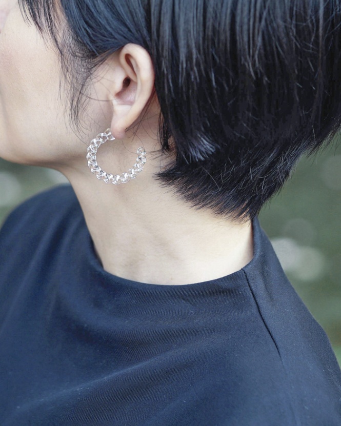 HARIO ピアス ネジリ［HAA-N-001］ ※離島への配送不可｜耐熱 ガラス アクセサリー ハリオ ランプワークファクトリー 職人 繊細 フォーマル カジュアル きれいめ おしゃれ 20代 30