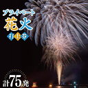 【ふるさと納税】プライベート 花火 2号玉×50発&3号玉×15発&4号玉×10発 計75発【打上場所は宝達志水町内限定】/ 能登煙火 / 石川県 宝達志水町