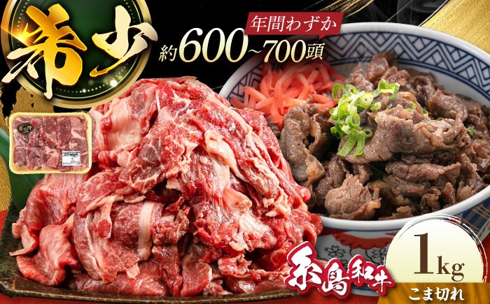 【月限定10個】希少 和牛 糸島 和牛 こまぎれ 1kg 糸島 / トラヤミートセンター [AJD003] すき焼き 切り落とし しゃぶしゃぶ 焼肉 赤身 黒毛和牛 国産 牛肉 こま切れ