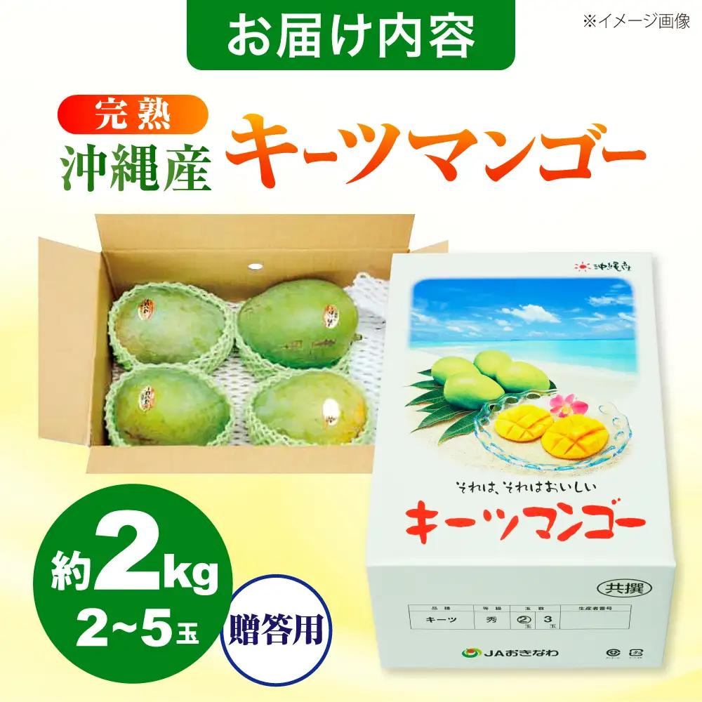 マンゴー 【2027年発送】 贈答用 キーツマンゴー 約2kg (2〜5玉 / 化粧箱入り) マンゴー 沖縄 BCAA006