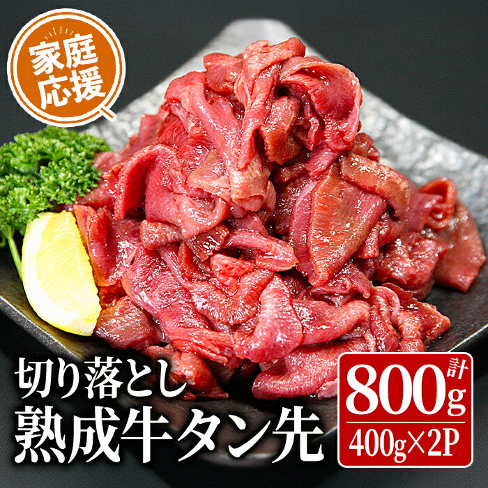 【ふるさと納税】家庭応援! 牛タン先切り落とし 800g (400g×2p) 二日熟成塩 牛タン タン 牛たん タン先 牛肉 肉 食品 冷凍保存 焼肉 BBQ バーベキュー 焼き肉 切り落とし 切り落し 小分け 【HOCCO.Lab株式会社】 tm375
