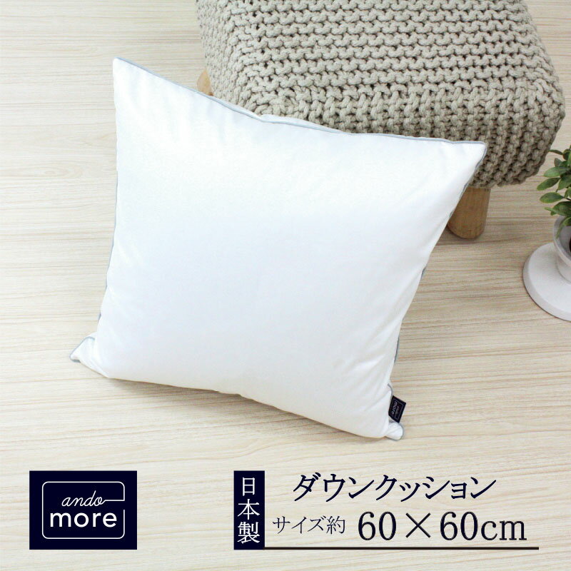 【ふるさと納税】【ando more】日本製ダウンクッション（60×60cm）