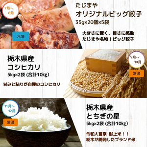 【定期便6回】真岡の魅力 満載 定期便6回 | いちご とちあいか スカイベリー 餃子 とちぎ和牛 こしひかり とちぎの星 お米 白米 米 苺 イチゴ ストロベリー たじまや サーロイン グルメ セッ