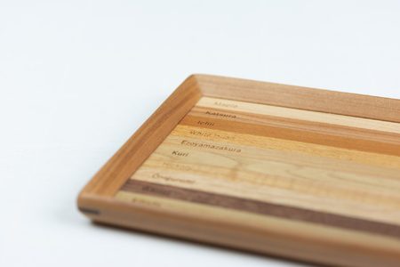 ミニトレイ ストライプ 小物入れ トレイ 木 木製 お盆 食器 食卓 アサダ 浅田 オケクラフト