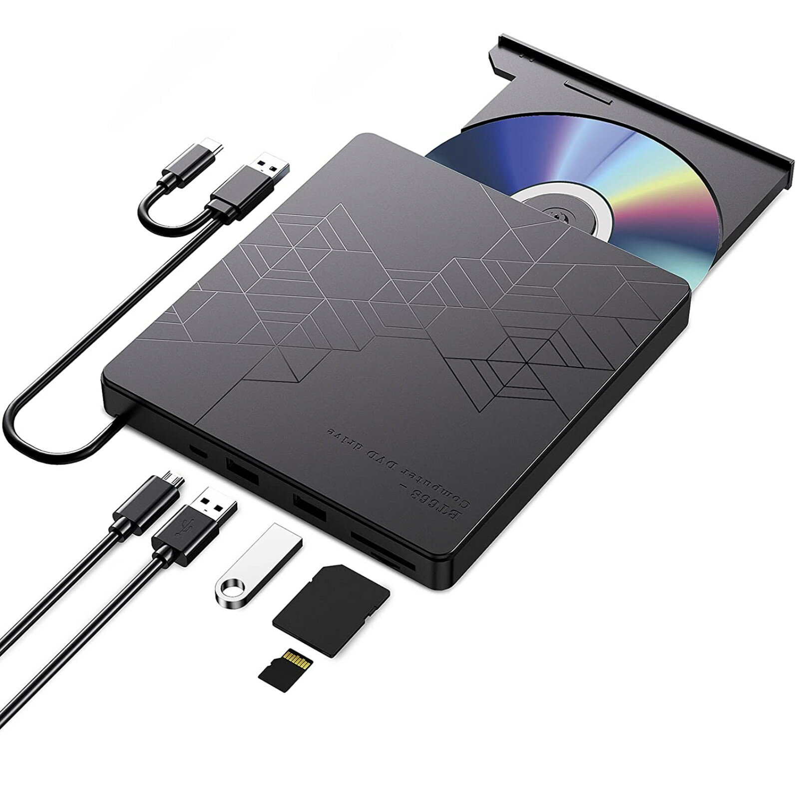 【ふるさと納税】USB-HUB付き外付けDVDドライブ HT-DV30BY | 雑貨 日用品 人気 おすすめ 送料無料