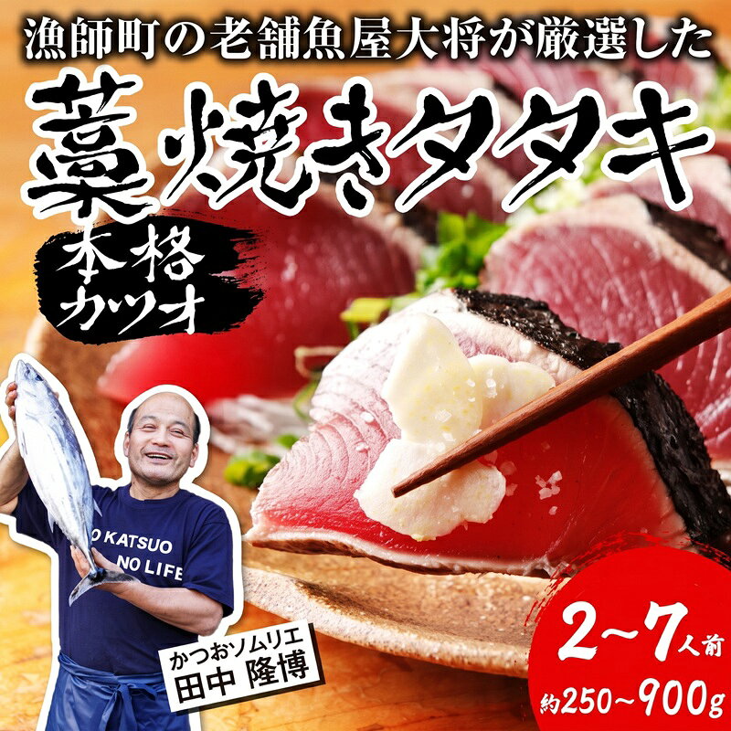 【ふるさと納税】カツオ 藁焼き タタキ 約 250g~900g 2-7人前 薬味 タレ付き 生 カツオのタタキ 冷蔵 高知 久礼 田中鮮魚 わら焼き 塩 日戻り 生鰹 本場 新鮮 鰹のタタキ かつお 藁焼き 本場 かつおのたたき 鰹 刺身 魚 久礼 土佐 高知県 中土佐町 大正町 漁師小屋 人気