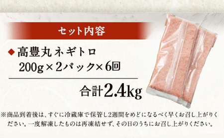 【ふるさと納税】【6回定期便】【訳あり】高豊丸 ネギトロ 合計2.4kg (400g×6回) 【コロナ緊急支援品】 ふるさと納税限定 高品質 まぐろたたき まぐろのたたき 訳あり 魚 惣菜 小分け 海