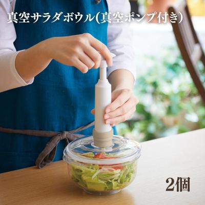 ふるさと納税 加西市 特別寄附額 真空サラダボウル2個セット(真空ポンプ付き)[No5698-2294]