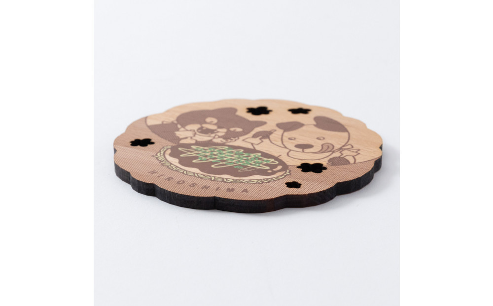 Ten＆O　木製プレートコレクション しまなみサイクリング × 広島お好み焼き　各1枚 合計2枚入り