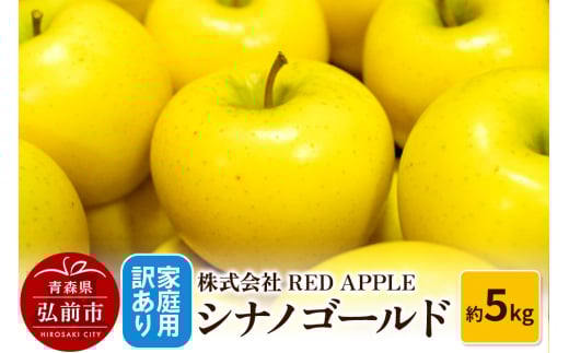 りんご【訳あり】家庭用 シナノゴールド 約5kg