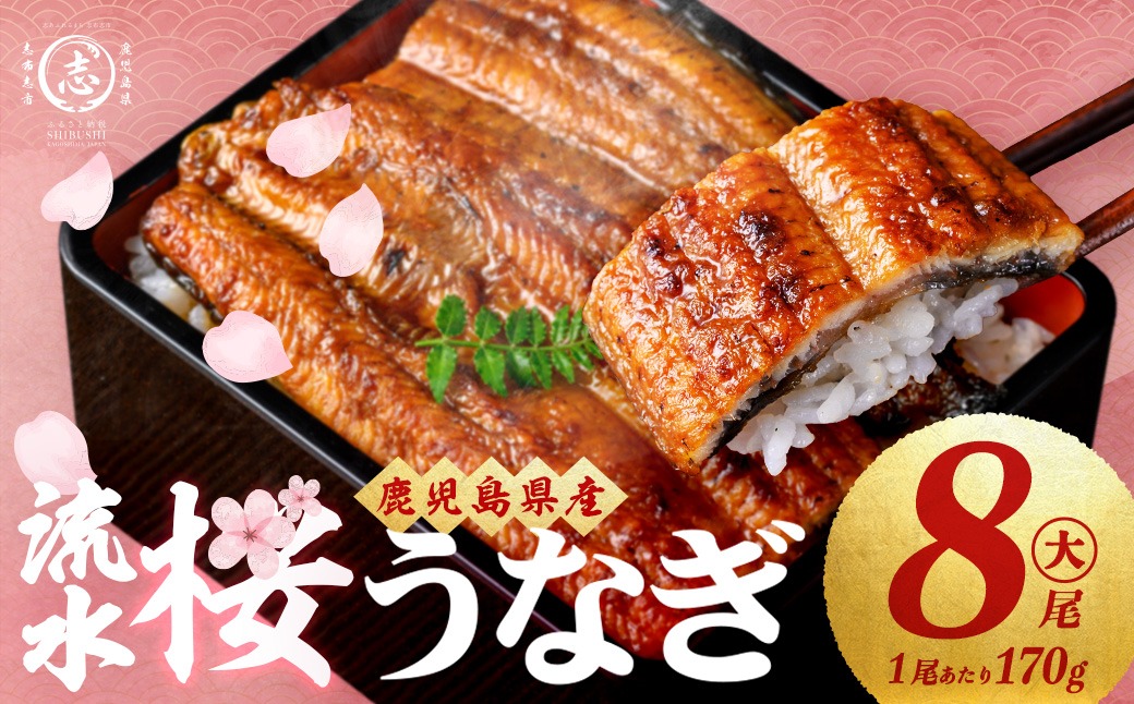 熟練の技が冴える！うなぎの柳澤 至極うなぎ蒲焼き8尾(計1360g) f0-023