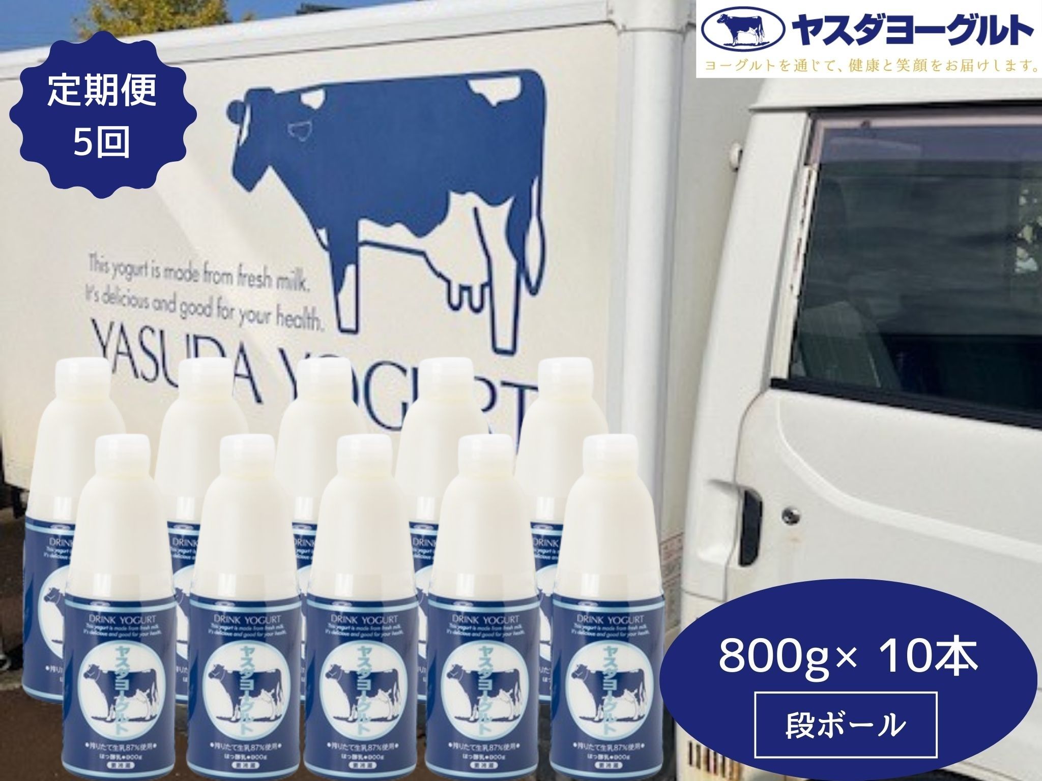【5ヶ月定期便】ヤスダヨーグルト 大ボトル 800g×10本 1B90071