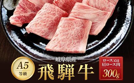 飛騨牛Ａ5 焼肉用 300ｇ ロース 又は 肩ロース肉 ｜国産 肉 牛肉 焼肉 和牛 黒毛和牛 グルメ A5等級 おすすめ AD114【飛騨牛 和牛ブランド 肉 牛肉 焼肉 A5 黒毛和牛 岐阜 大野町】