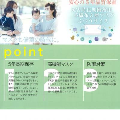 ふるさと納税 越谷市 災害時長期備蓄用　不織布3層マスク 12枚入　5袋 |  | 01