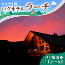 【ふるさと納税】ペア宿泊券（ツインルーム）冬季　※11～5月 北海道 南富良野町 かなやま湖 宿泊券 宿泊 泊まる ツインルーム 旅行 贈り物 ギフト　ペア 宿泊券 旅行 ホテル ログホテル 朝食 夕食 1泊 湖畔