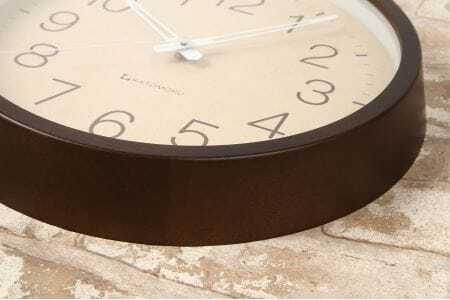 KATOMOKU muku clock≪km-45BR≫木製掛け時計(ブラウン)【B-77-B1】
