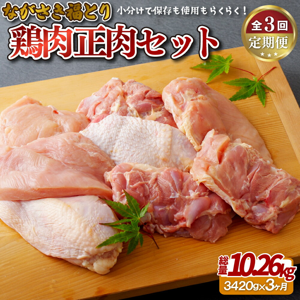 【ふるさと納税】《定期便》ながさき福とり鶏肉正肉セット【3回お届け】
