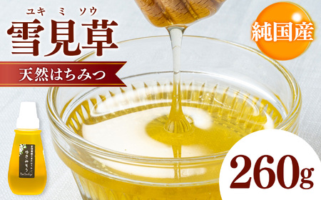 純国産 非加熱 天然 雪見草はちみつ 260g｜非加熱 純粋 天然 蜂蜜 単花蜜 ゆきみそう ハチミツ ギフト｜千葉県 君津市