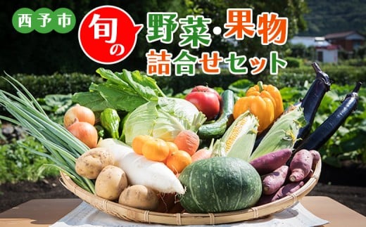 ＜西予市 旬の野菜・果物詰合せセット＞ 詰め合わせ つめあわせ セット 旬 青果 フルーツ くだもの やさい 果物セット 野菜セット 新鮮 季節 産地直送 せいよ旬の野菜・果物詰合わせセット どんぶり館 食べて応援 特産品 愛媛県 西予市【冷蔵】
