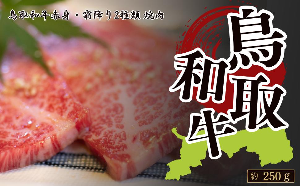 
                  鳥取和牛赤身＆霜降り 焼肉用 約250g
                