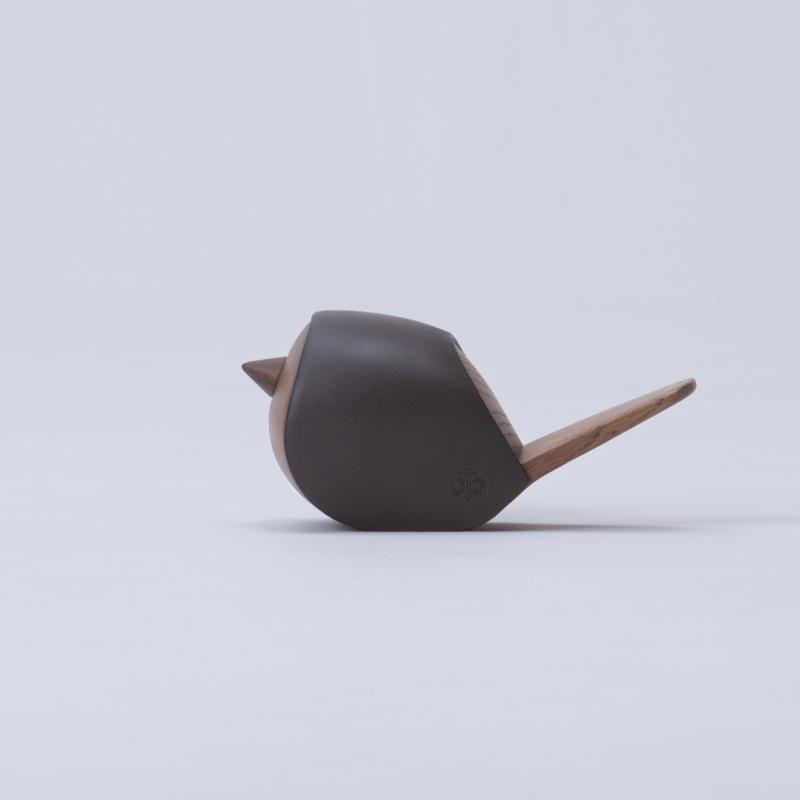 
北海道アートオブジェ　コソンコクス　Animal Object - シマエナガ 北海道ナラMBR
