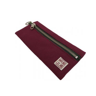 ふるさと納税 加東市 帆布工房　横長ポーチ(カーキ)　約9.5×21cm |  | 03