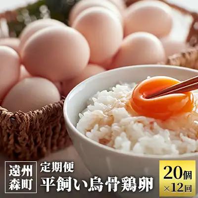 卵 烏骨鶏 20個 定期便 12ヶ月 平飼い 卵
