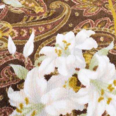 ふるさと納税 和泉市 日本製 廊下カーペット 65cm×240cm 【ユリ柄】 滑り止め加工 (ブラウン) |  | 01