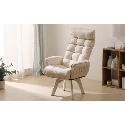 ふるさと納税 大河原町 回転ファブリックチェア ハイバック FACN-KHB ホワイト 一人掛け [53753190] |  | 02