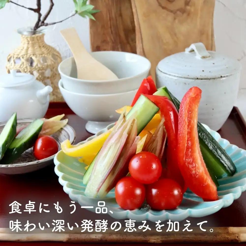 【コラボE】発酵ぬかどこ1kg×5＆夏の有機野菜5～6品 No.620