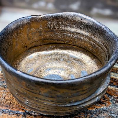 ふるさと納税 泉佐野市 陶芸家 番匠谷武作「焼き物」金釉ちぬの海茶碗　099H787