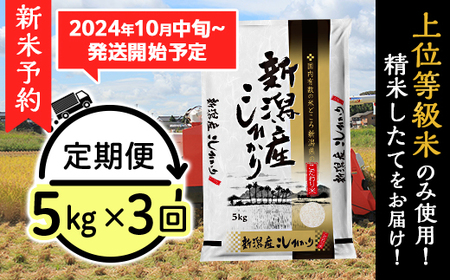 K53【3ヶ月連続お届け】新潟県産コシヒカリ5kg