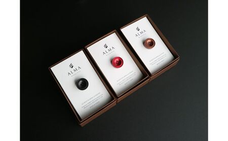 ALMA オリジナルセット【ピンズ1ヶ・カプセル(leaf)・smart】 アクセサリー 香り アロマオイル コットン ジャケット マフラー 飾り 持ち運ぶ 天然成分 ジューシー 柑橘系  silve