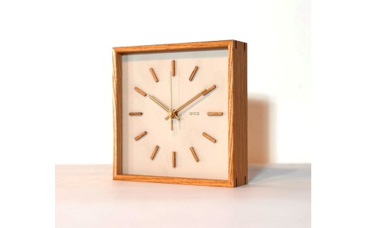 【ホワイト】arca_WAKU 電波時計 [秒針：アルミ製・真鍮色]／ CHAANY チャーニー 掛時計 置時計 電波時計 天然木 木製 お祝い プレゼント ギフト おしゃれ シンプル 日本製 おすすめ時計 おすすめ掛時計 おすすめ置時計 おすすめ 信州 長野県 諏訪市 諏訪 【85-04W】