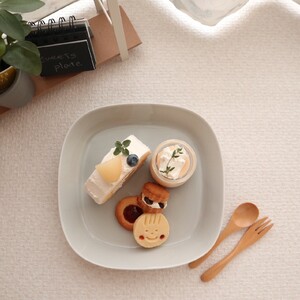 美濃焼 プレーリー グレー 【2枚SET プレートのみ L 21.5×3.8cm】 小田陶器【1497178】