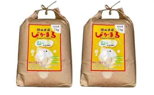 【 令和7年産 】 岡山県産ぴかまる 10kg （ 5kg × 2袋 ） お米 米 こめ コメ 白米 低アミロース米 白飯 飯 ご飯 ごはん おにぎり 国産 和食