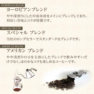 ふるさと納税 徳島市 ブラジルコーヒ　人気ブレンド3種セット(豆)【CD001】 |  | 01