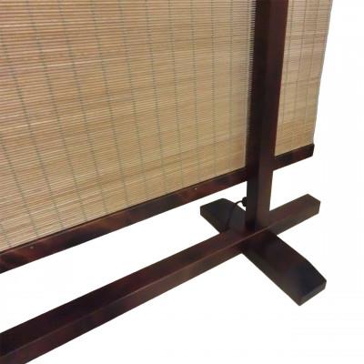 ふるさと納税 富田林市 土肥家具工芸の衝立木簾88タイプブラウンxライトブラウン 天然木無垢材のインテリア家具パーテーション |  | 03