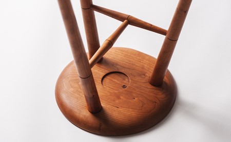 木工yamagen Crescent stool［cherry］