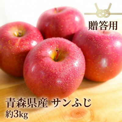 【ふるさと納税】【26年11月～12月出荷予定】平均糖度13度以上! サンふじ 約3kg 贈答用 青森県産 りんご【配送不可地域：離島・沖縄県】【1612823】