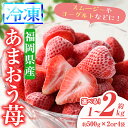 【ふるさと納税】＜容量を選べる＞冷凍あまおう苺(計約1kg or 2kg) いちご イチゴ 冷凍 シャーベット 冷凍いちご ヨーグルト ジャム ＜離島配送不可＞【ksg0046・ksg0065】【南国フルーツ】