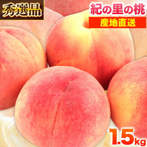 【ふるさと納税】先行予約 秀選品 紀の里の桃 約1.5kg 紀の川市厳選館 《2025年6月下旬-8月上旬頃出荷》 和歌山県産 4〜5玉入り モモ 果物 フルーツ お取り寄せ 桃 旬の桃厳選 白鳳 清水白桃 川中島白桃 紀の川市 和歌山 紀の川 桃 あら川 白鳳 もも モモ フルーツ