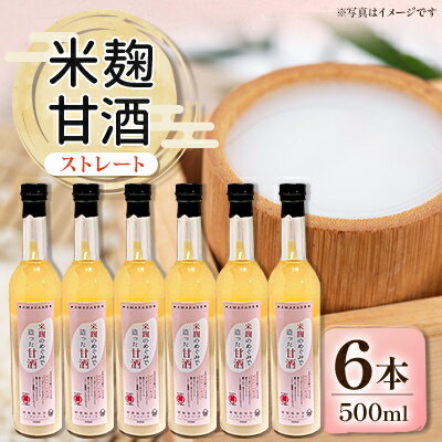 【ふるさと納税】信州味噌の丸井伊藤商店　米麹甘酒(ストレート)　500ml×6本【1576478】