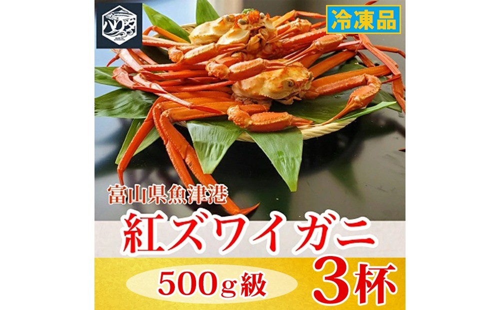 
                  【冷凍】自社漁船直送！魚卸問屋の紅ズワイガニ 500g級×3ハイセット｜かに カニ 蟹 国産ずわい蟹 ずわいガニ 紅ズワイ蟹 紅ずわいがに 紅ずわい蟹 ボイル セットかにしゃぶ 魚貝類 魚介類 海鮮 鮮魚 新鮮 蟹飯 人気 豪華 ご褒美 贅沢 お取り寄せ グルメ カニ味噌 ※2026年9月～発送
                