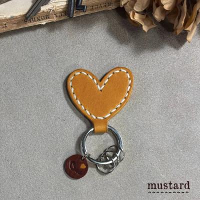 ふるさと納税 宇部市 【one】ハートのキーホルダー(マスタード)