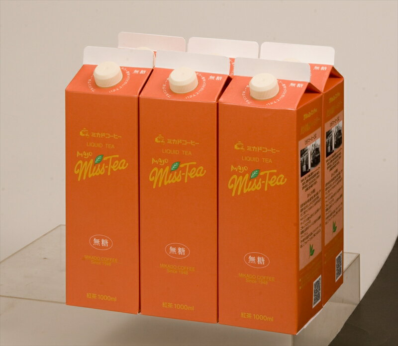 【ふるさと納税】 ＜ミカド珈琲＞ミカドコーヒーMAJOミスティー 無糖 1000ml×6本 ふるさと納税 紅茶 無糖 ティー ダージリン 飲み物 おすすめ 山梨県 南アルプス市 送料無料 ALPDI029