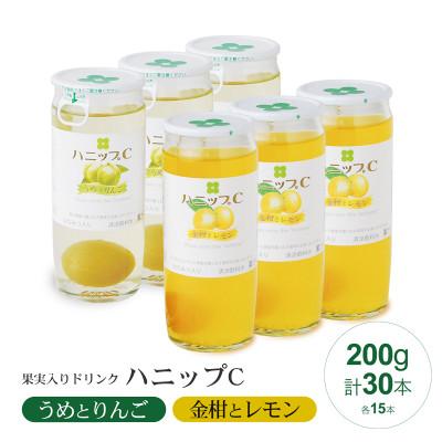 ふるさと納税 すさみ町 【すさみ町】果実入り清涼飲料水 ハニップC 2種類セット　合計30本